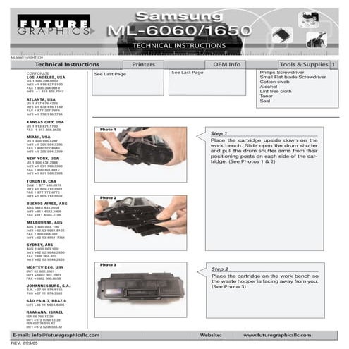 Manual de Recarga Samsung ML 1440 | ML 1450 | ML 1451 | ML 6040 | ML6060D6