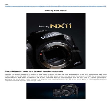 Samsung nx11 preview