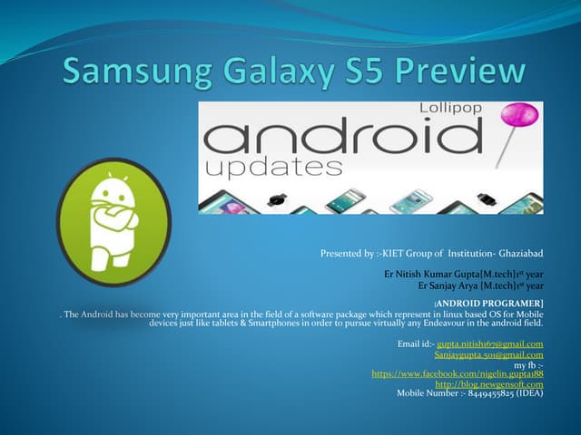 Samsung salaxy s5 preview.ppt