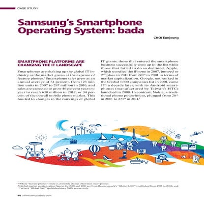 Samsung's smartphone operating system: bada