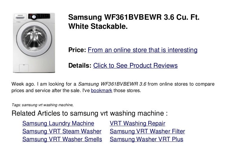 Samsung vrt washing machine