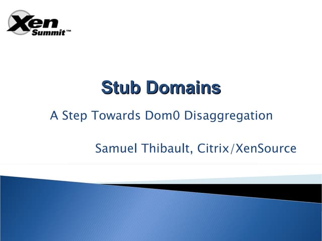 XS Boston 2008 Stub Domains