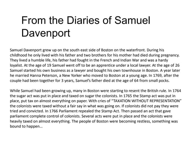 Samuel davenport ppt | PPT