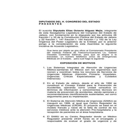 DECRETO DEL NUMERO UNICO EMERGENCIAS SAMU JALISCO