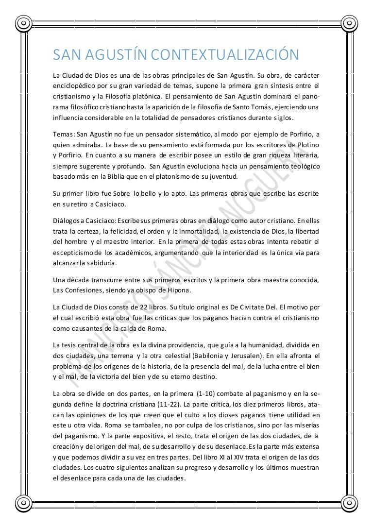 Resumen Corregido De San Agustin Contextualizacion