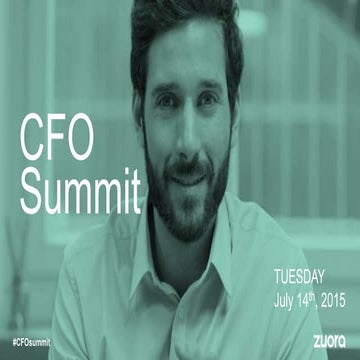 CFO Summit San Carlos, CA July 2015