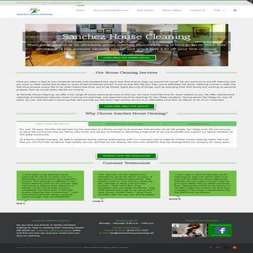 Sanchez House Cleaning - Company Website