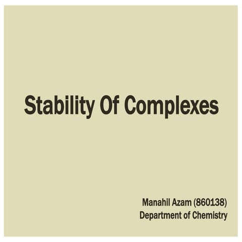 San complex stability