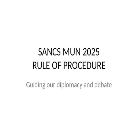 Intro to Model United Nations | PPTX