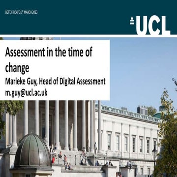 Assessment in the time of change