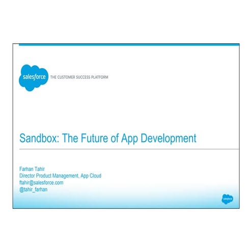 Sandboxes: The Future of App Development