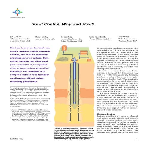 Sand control why and how