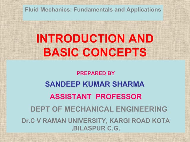 Fluid mechanics-ppt | PPTX