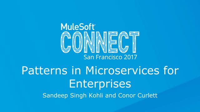 Patterns in Microservices for Enterprises