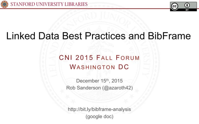 Linked Data Best Practices and BibFrame