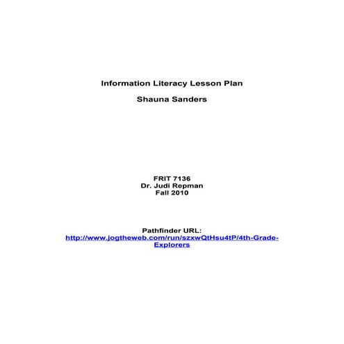 Sanderss info literacylesson