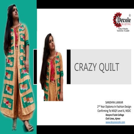Sandhya Laxkar, Diploma Fashion Design Second Year, (How to Design for ...