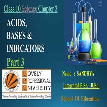 Acids, Bases and Indicators Part 3