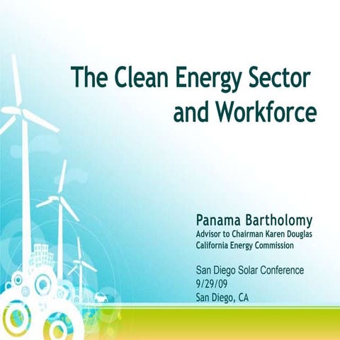 The Clean Energy Sector and Workforce | PPTX
