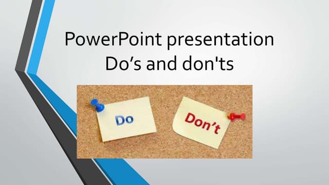 Sandile Radebe  do's and don'ts of powerpoint presentation
