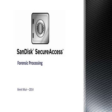 SanDisk SecureAccess Encryption - Forensic Processing & USB Flashing