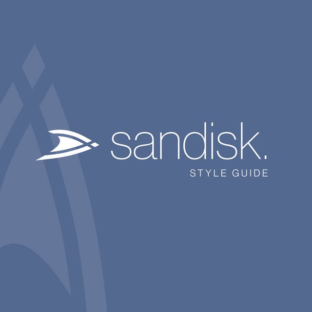 Sandisk Style Guide | PDF