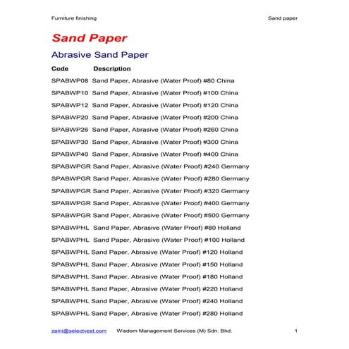 Sand paper
