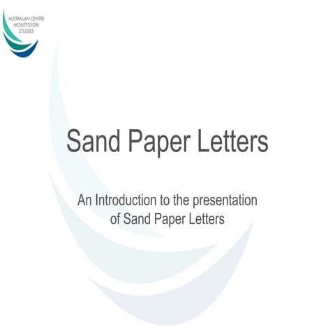 Sandpaperletters