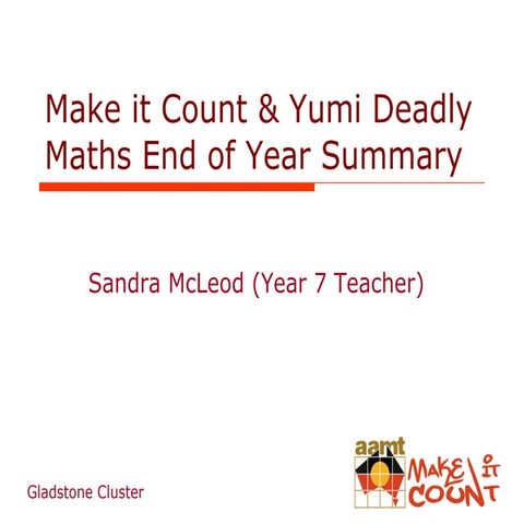 Sandra discusses Make It Count