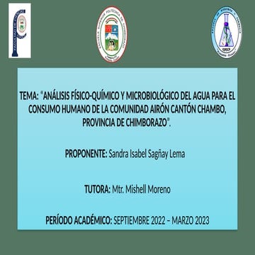 ANALISIS FISICO QUIMICO Y MICROBIOLOGICO DEL AGUA