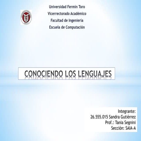 Conociendo los Lenguajes de Programacion