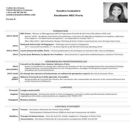 CV Sandra Lemaitre