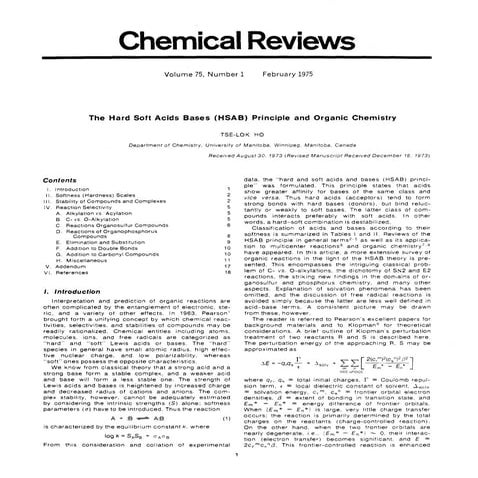Sandrogreco The Hard Soft Acids Bases (Hsab) Principle And Organic Chemistry