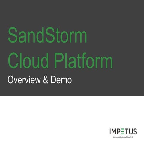 Impetus SandStorm  - Performance Testing Tool for Web, Mobile and Cloud