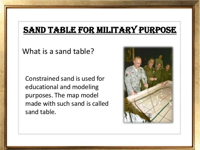Sand Table for Military Purpose