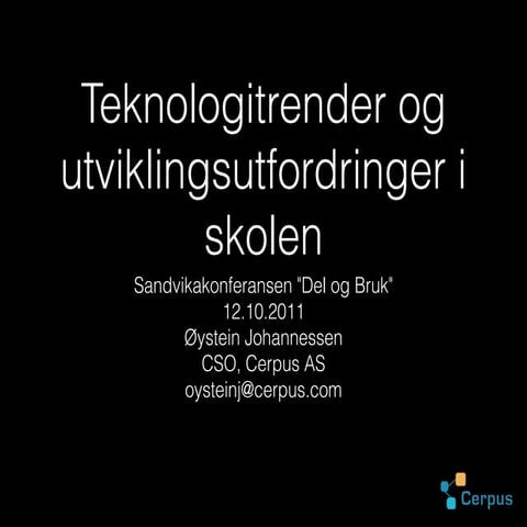 Sandvikakonferansen 12102011