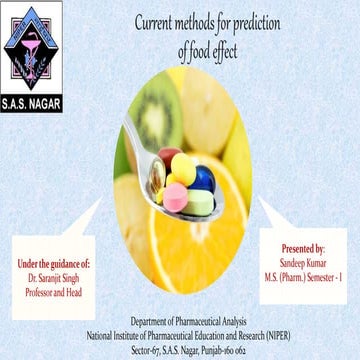 current methods for prediction of food effect