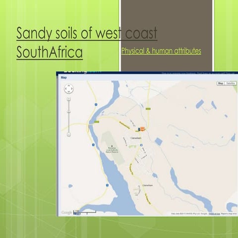 Sandy soils of west coast  south africa