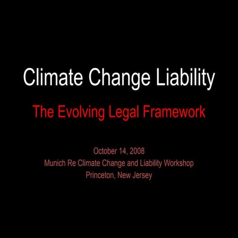 Climate Change Liability