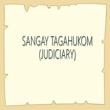 Sangay tagahukom (judiciary)  grade 4