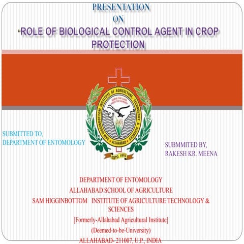 Role of biological control agent in crop protection