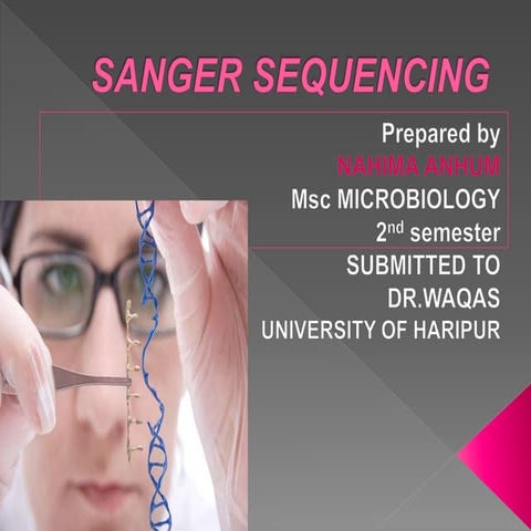 Sanger sequencing
