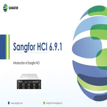 Sangfor HCI - Product Presentation for cloud | PPTX