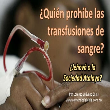 La sangre  y Los Testigos de Jehova