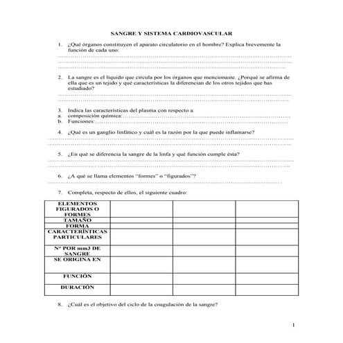 Sangre Y Sistema Cardiovascular