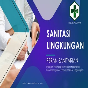 sanitarian lingkungan di masyarakat sekitar | PPTX