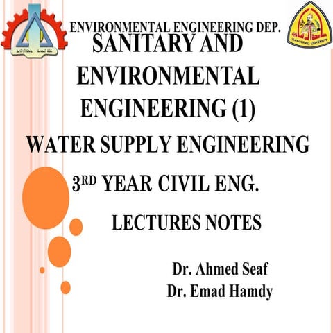 Sanitary engineering-1-Water treatment and water supply 