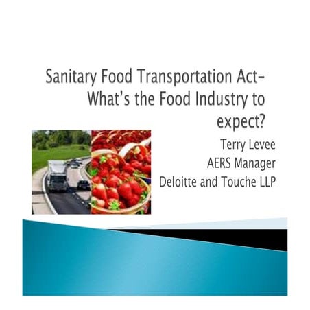 USA Sanitary Food Transportation Act