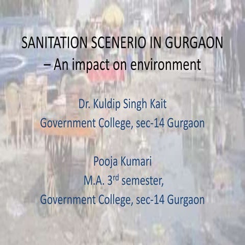 Sanitation situation in Gurgaon