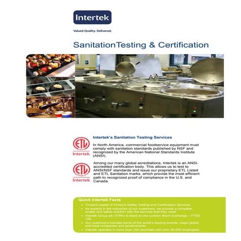Sanitation testing fact sheet